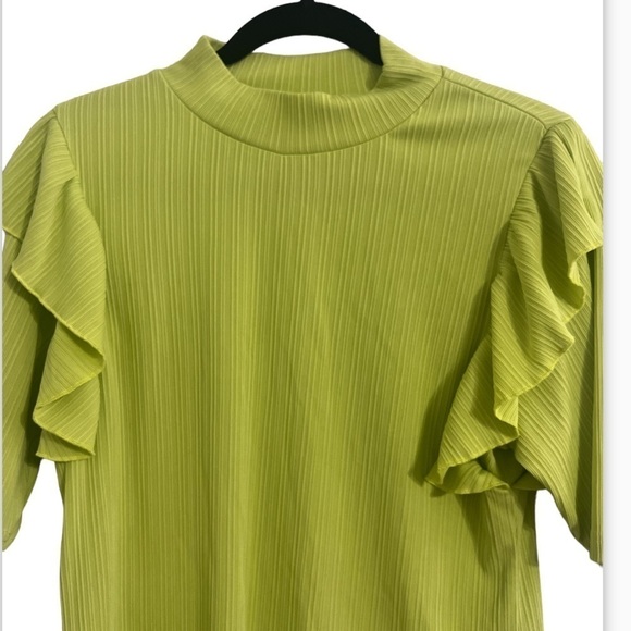Anthropologie DOLAN Ruffled Mock Neck Blouse - Picture 5 of 8